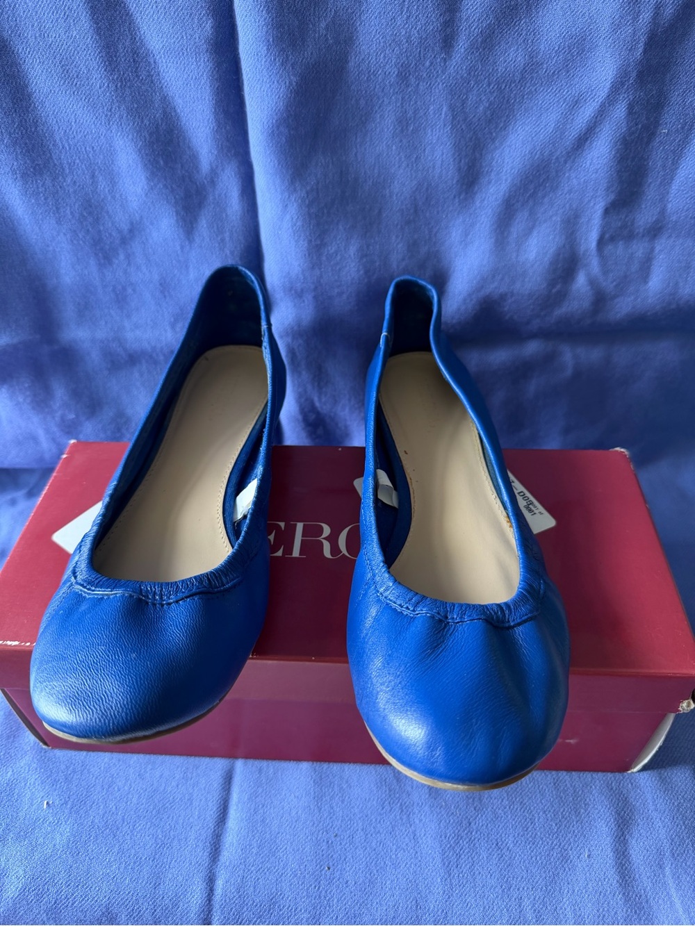 Merona Cobalt Blue Leather Ballet Flats
